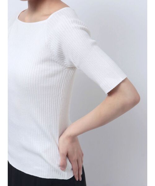 【セール】シルクブレンドスクエアニットプルオーバー（ニット/セーター）｜LAGUNAMOON（ラグナムーン）