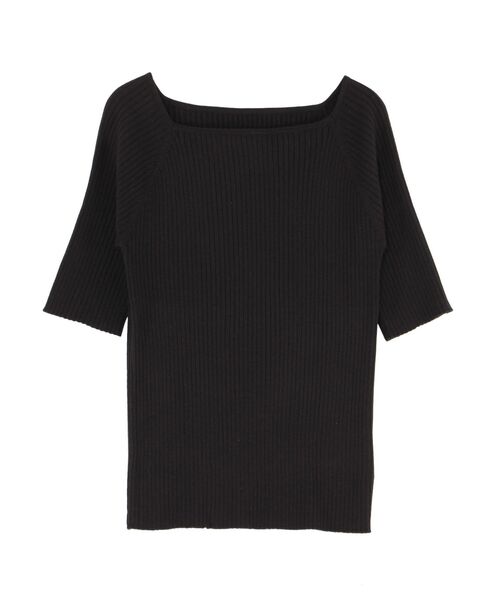 【セール】シルクブレンドスクエアニットプルオーバー（ニット/セーター）｜LAGUNAMOON（ラグナムーン）