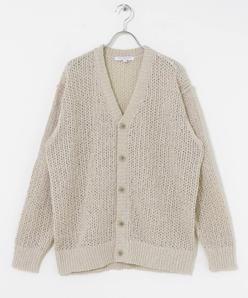 URBAN RESEARCH（アーバンリサーチ）の「透かし編みVカーディガン（ニット/セーター・メンズ・アイボリー/ブラック・MEDIUM/LARGE）」の14枚目の写真