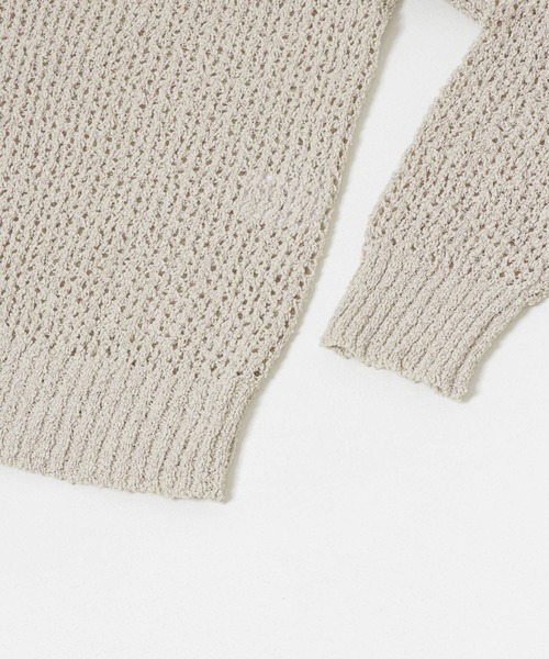 URBAN RESEARCH（アーバンリサーチ）の「透かし編みVカーディガン（ニット/セーター・メンズ・アイボリー/ブラック・MEDIUM/LARGE）」の17枚目の写真