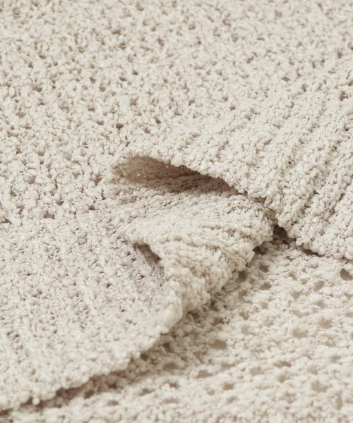 URBAN RESEARCH（アーバンリサーチ）の「透かし編みVカーディガン（ニット/セーター・メンズ・アイボリー/ブラック・MEDIUM/LARGE）」の19枚目の写真