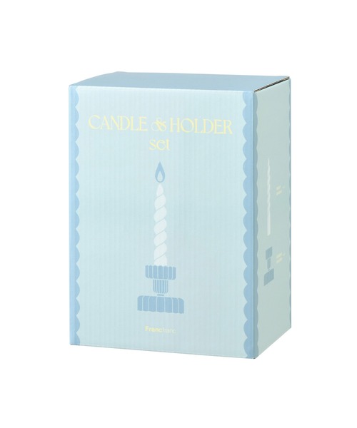 Francfranc(フランフラン)の「キャンドル&ホルダーセット ブルー(キャンドル)」 WEAR