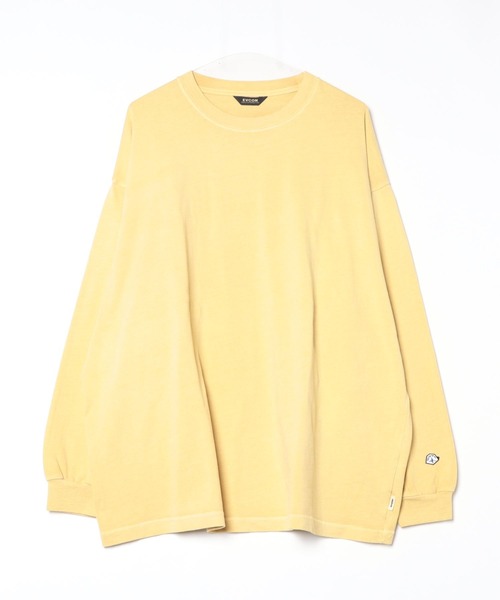 fridge(フリッジ)の「【evcon × fridge】フリッジ エビコン 10周年記念 evcon×fridge PIGMENT WIDE L/S T-SHIRT(Tシャツ/カットソー・メンズ・アッシュグレー/スモークピンク/ネイビー/イエロー/グリーン・2/3/4)」の7枚目の写真