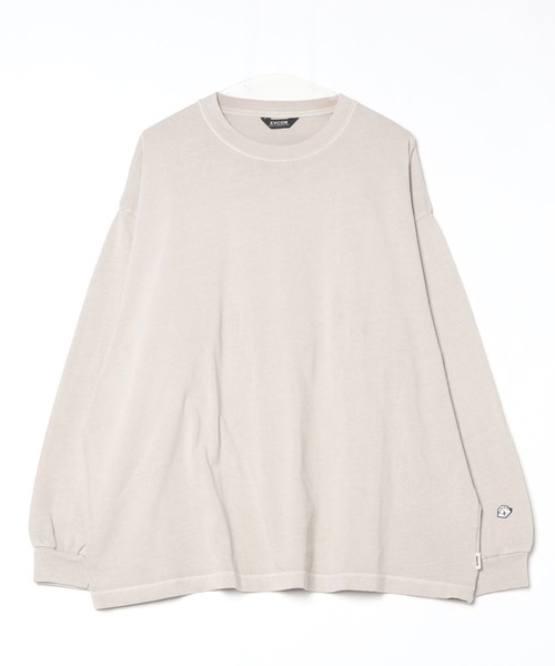 fridge(フリッジ)の「【evcon × fridge】フリッジ エビコン 10周年記念 evcon×fridge PIGMENT WIDE L/S T-SHIRT(Tシャツ/カットソー・メンズ・アッシュグレー/スモークピンク/ネイビー/イエロー/グリーン・2/3/4)」の8枚目の写真