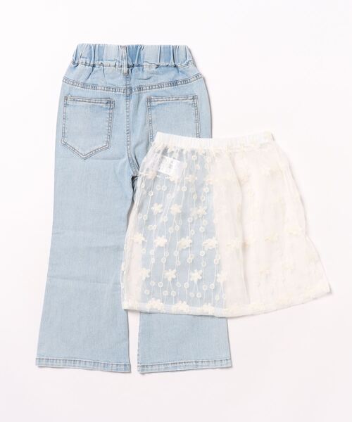 Bee des Bee(ビーデスビー)の「レーススカート付きデニムパンツ(デニムパンツ・キッズ・ブルー系・100cm/130cm/140cm/110cm/120cm)」の2枚目の写真