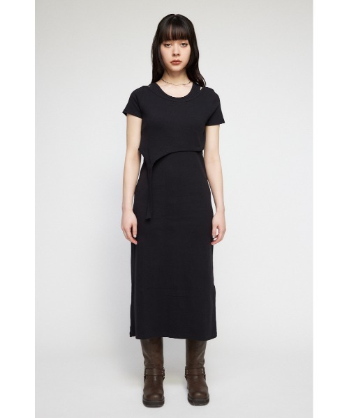 Aakasha♥日本未入荷【ケープ ロングワンピース】2色有 セール】TIE DROOP 2PIECE ロングワンピース（ワンピース