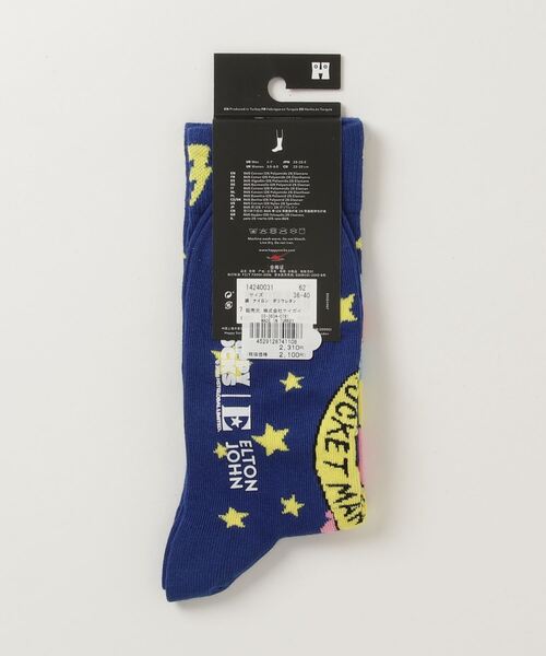 Happy Socks(ハッピーソックス)の「【Happy Socks × ELTON JPHM】 Limited sock(ソックス/靴下・レディース・ブルー/ブラック/ネイビー/オフホワイト・MEDIUM/SMALL)」の9枚目の写真