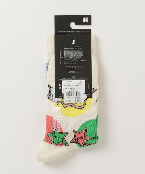 Happy Socks(ハッピーソックス)の「【Happy Socks × ELTON JPHM】 Limited sock(ソックス/靴下・レディース・ブルー/ブラック/ネイビー/オフホワイト・MEDIUM/SMALL)」の12枚目の写真