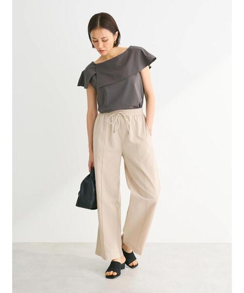 綿麻パンツ　size34 WEB限定サイズ】クールマックス綿麻オックスパンツ | human