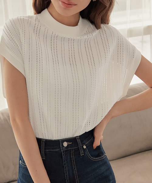 CHAN ME(チャンミ)の「アイレットプチハイネックプルオーバー(Tシャツ/カットソー・レディース・ブラック/イエロー/ホワイト・X-LARGE/LARGE/MEDIUM)」の20枚目の写真