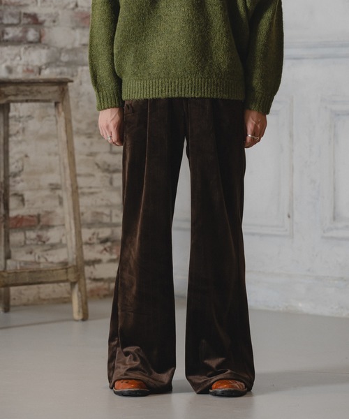 CASPER JOHN(キャスパージョン)の「Drop stitch velor flare slacks/ドロップステッチベロアフレアスラックス(スラックス・メンズ・ダークブラウン/ダークグリーン/ブラック・X-SMALL/SMALL/MEDIUM/LARGE)」の14枚目の写真