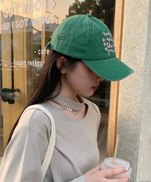 TONE SELECT GOODS（トーンセレクトグッズ）の「pur chouchou/ロゴ刺繍キャップ P4254（キャップ・レディース・グリーン/アイボリー/ダークグリーン/ダークブラウン/ブラック/ピンク・FREE）」の20枚目の写真