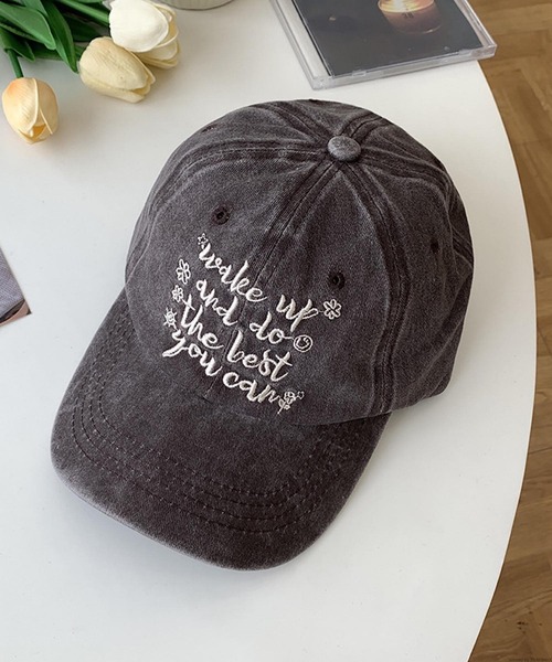 TONE SELECT GOODS（トーンセレクトグッズ）の「pur chouchou/ロゴ刺繍キャップ P4254（キャップ・レディース・グリーン/アイボリー/ダークグリーン/ダークブラウン/ブラック/ピンク・FREE）」の16枚目の写真