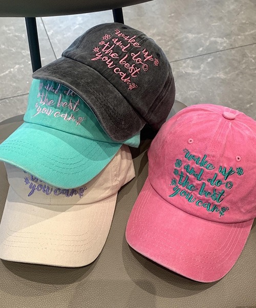 TONE SELECT GOODS（トーンセレクトグッズ）の「pur chouchou/ロゴ刺繍キャップ P4254（キャップ・レディース・グリーン/アイボリー/ダークグリーン/ダークブラウン/ブラック/ピンク・FREE）」の11枚目の写真