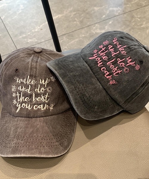 TONE SELECT GOODS（トーンセレクトグッズ）の「pur chouchou/ロゴ刺繍キャップ P4254（キャップ・レディース・グリーン/アイボリー/ダークグリーン/ダークブラウン/ブラック/ピンク・FREE）」の9枚目の写真