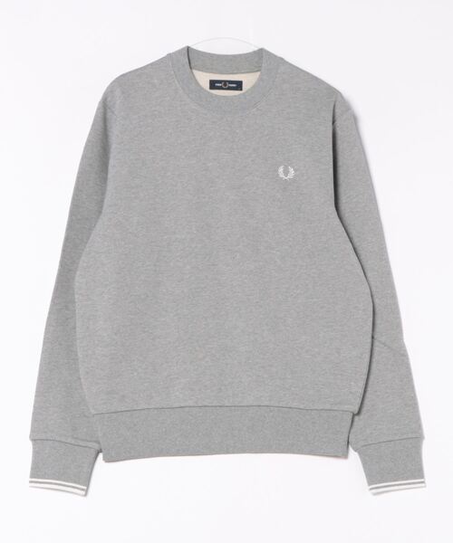FRED PERRY（フレッドペリー）の「【FRED PERRY】Crew Neck SweatShirt フレッドペリー クルーネックスウェット M7535（スウェット・レディース・ブラック/アイボリー/グリーン/ブラック系その他2/ネイビー/ネイビー系2/グレー/オートミール/ダークグリーン/パープル/ネイビー系3/ベージュ/グリーン系その他2/ブラック系その他3/グレイッシュブルー/ネイビー系4/カーキ/バーガンディー/アイボリー系2/レッド系/ブラウン/ベージュ系2/オフホワイト/チャコールグレー・L/XL/M/S/XS）」の7枚目の写真
