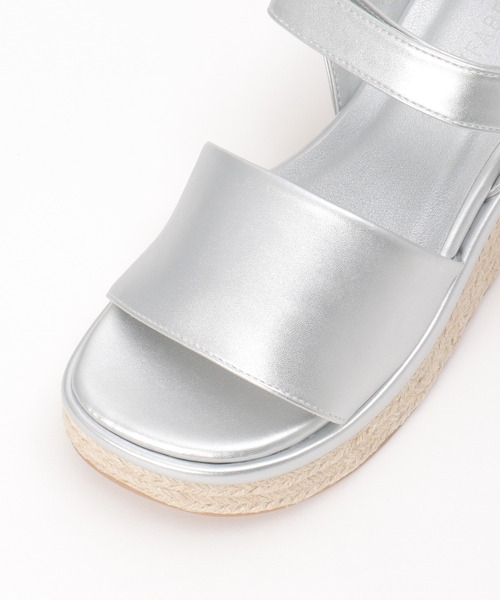 notch.(ノッチ)の「ジュートウエッジサンダル(サンダル・レディース・オフホワイト/ブラック/シルバー系・M/L)」の14枚目の写真