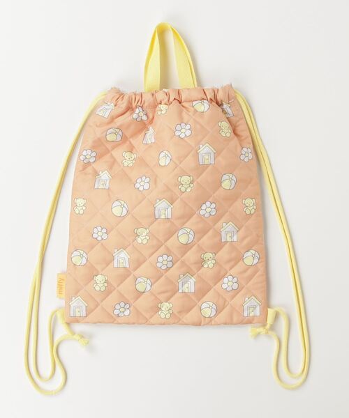 Miffy（ ミッフィー）の「ミッフィー キルトナップサック 単柄 オレンジ ARTW（ハンドバッグ・レディース・マルチ・FREE）」の4枚目の写真