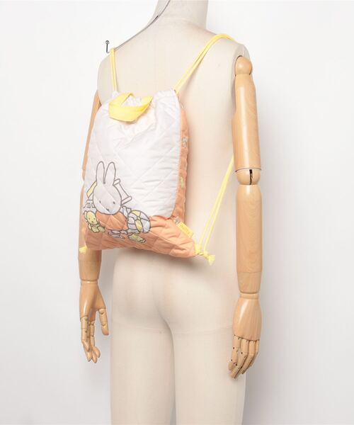 Miffy（ ミッフィー）の「ミッフィー キルトナップサック 単柄 オレンジ ARTW（ハンドバッグ・レディース・マルチ・FREE）」の6枚目の写真