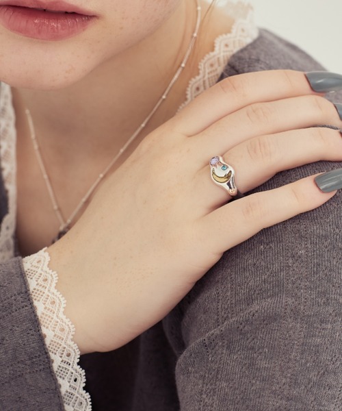 ANU(アヌ)の「happy moon ring - ハッピームーンリング(リング・レディース・シルバー/ゴールド・9号/11号)」の17枚目の写真