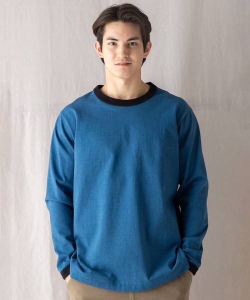 Jackman(ジャックマン)の「Dotsume LS T-Shirt(Tシャツ/カットソー・メンズ・ブルー系その他/ブラック/オフホワイト/グリーン系その他2/ホワイト系その他2/エメラルドブルー/ブルー系その他3/ブルー系その他2/ネイビー/スミクロ/ライトグリーン/グリーン系その他/ブルー・X-LARGE/LARGE/MEDIUM/SMALL)」の10枚目の写真