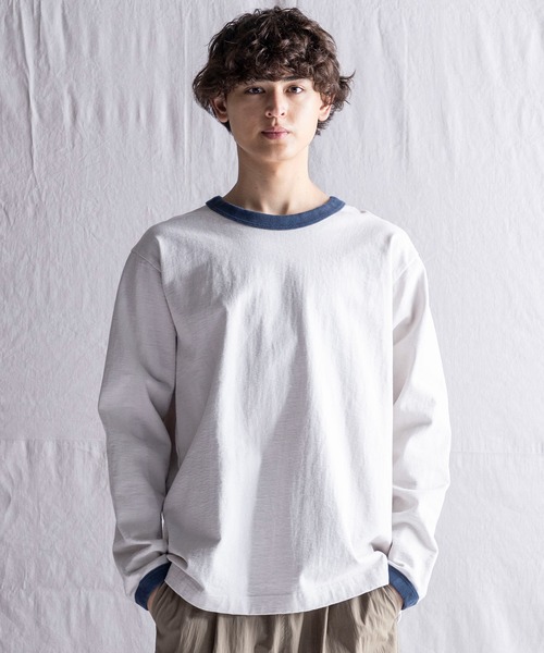 Jackman（ジャックマン）の「Dotsume LS T-Shirt（Tシャツ/カットソー・メンズ・ブルー系その他/ブラック/オフホワイト/グリーン系その他2/ホワイト系その他2/エメラルドブルー/ブルー系その他3/ブルー系その他2/ネイビー/スミクロ・X-LARGE/LARGE/MEDIUM/SMALL）」の2枚目の写真