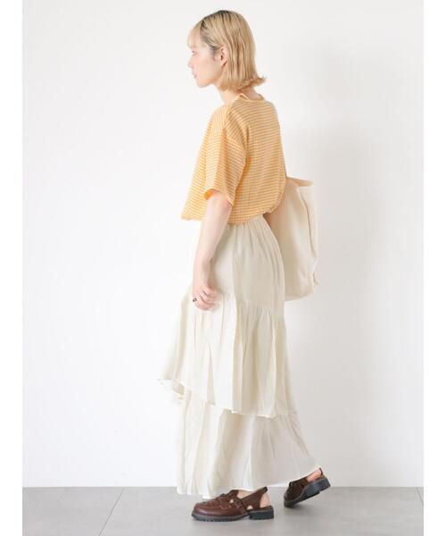 ehka sopo(エヘカソポ)の「ギンガムチェックプルオーバー(Tシャツ/カットソー・レディース・グリーン/イエロー/ブラック/ラベンダー・F)」の12枚目の写真