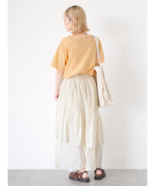 ehka sopo(エヘカソポ)の「ギンガムチェックプルオーバー(Tシャツ/カットソー・レディース・グリーン/イエロー/ブラック/ラベンダー・F)」の13枚目の写真