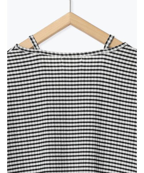 ehka sopo(エヘカソポ)の「ギンガムチェックプルオーバー(Tシャツ/カットソー・レディース・グリーン/イエロー/ブラック/ラベンダー・F)」の21枚目の写真