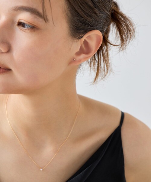 ete｜K10YG ダイヤモンド/パール ピアス | Rakuten Fashion(楽天