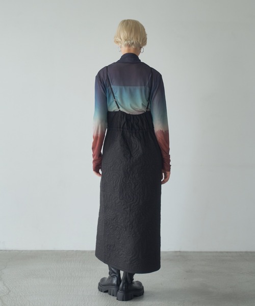 Happy John（ハッピージョン）の「quilting cami dress/キルティングキャミワンピース（ワンピース・レディース・ブラック/チャコールグレー・FREE）」の8枚目の写真