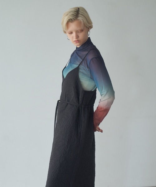 Happy John（ハッピージョン）の「quilting cami dress/キルティングキャミワンピース（ワンピース・レディース・ブラック/チャコールグレー・FREE）」の12枚目の写真