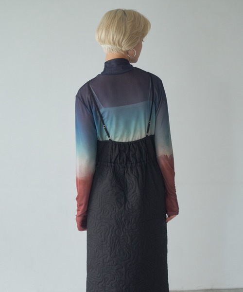 Happy John（ハッピージョン）の「quilting cami dress/キルティングキャミワンピース（ワンピース・レディース・ブラック/チャコールグレー・FREE）」の13枚目の写真