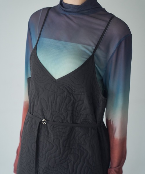 Happy John（ハッピージョン）の「quilting cami dress/キルティングキャミワンピース（ワンピース・レディース・ブラック/チャコールグレー・FREE）」の14枚目の写真