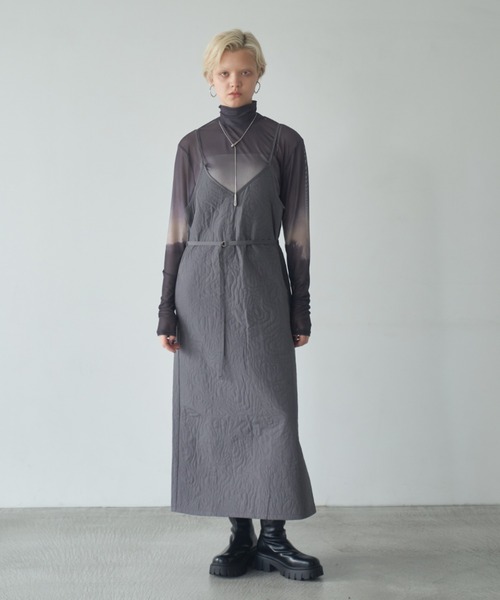 Happy John（ハッピージョン）の「quilting cami dress/キルティングキャミワンピース（ワンピース・レディース・ブラック/チャコールグレー・FREE）」の15枚目の写真