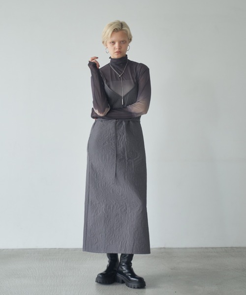 Happy John（ハッピージョン）の「quilting cami dress/キルティングキャミワンピース（ワンピース・レディース・ブラック/チャコールグレー・FREE）」の17枚目の写真