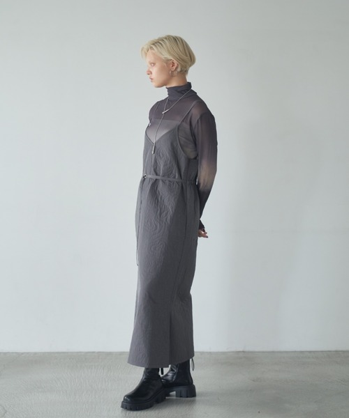 Happy John（ハッピージョン）の「quilting cami dress/キルティングキャミワンピース（ワンピース・レディース・ブラック/チャコールグレー・FREE）」の19枚目の写真