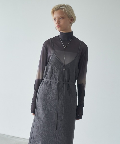 Happy John（ハッピージョン）の「quilting cami dress/キルティングキャミワンピース（ワンピース・レディース・ブラック/チャコールグレー・FREE）」の21枚目の写真