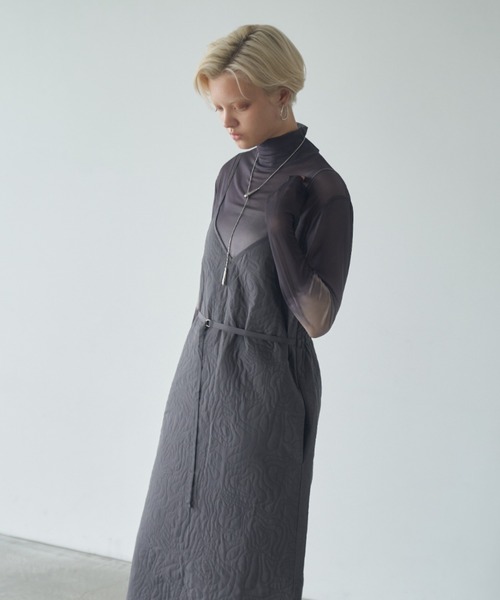Happy John（ハッピージョン）の「quilting cami dress/キルティングキャミワンピース（ワンピース・レディース・ブラック/チャコールグレー・FREE）」の22枚目の写真