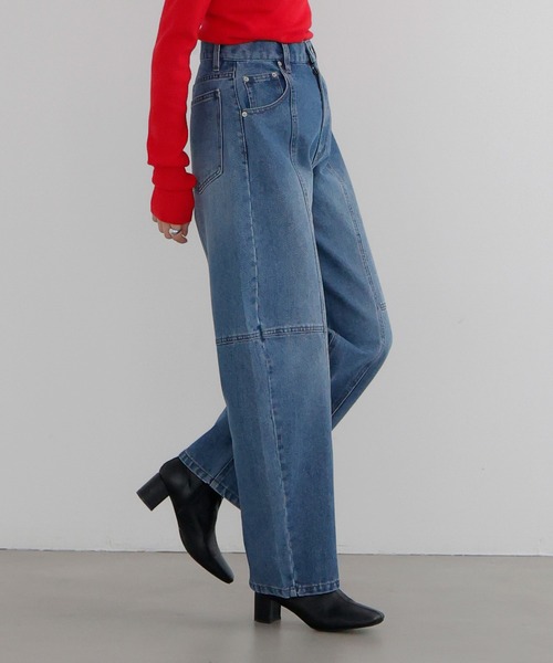 LIAN（リアン）の「センターシームカーブデニムパンツ（デニムパンツ・レディース・グレー/ブラック/ブルー/インディゴブルー・MEDIUM/SMALL）」の20枚目の写真