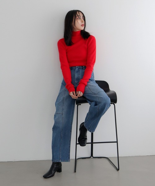 LIAN（リアン）の「センターシームカーブデニムパンツ（デニムパンツ・レディース・グレー/ブラック/ブルー/インディゴブルー・MEDIUM/SMALL）」の21枚目の写真