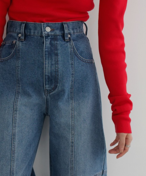 LIAN（リアン）の「センターシームカーブデニムパンツ（デニムパンツ・レディース・グレー/ブラック/ブルー/インディゴブルー・MEDIUM/SMALL）」の22枚目の写真