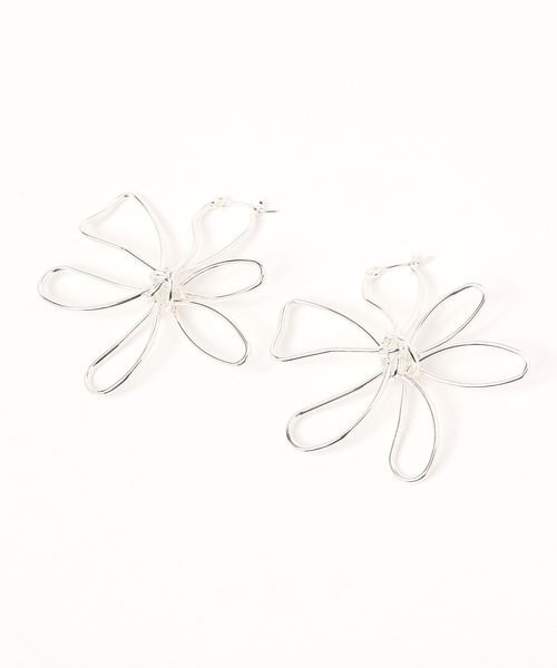 mysty woman(ミスティウーマン)の「フラワーワイヤーピアス 138297(ピアス(両耳用)・レディース・シルバー/ゴールド・FREE)」の10枚目の写真