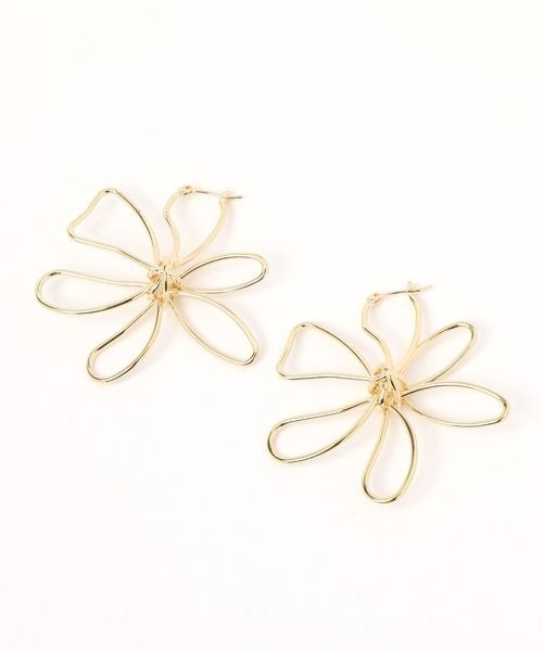 mysty woman(ミスティウーマン)の「フラワーワイヤーピアス 138297(ピアス(両耳用)・レディース・シルバー/ゴールド・FREE)」の9枚目の写真