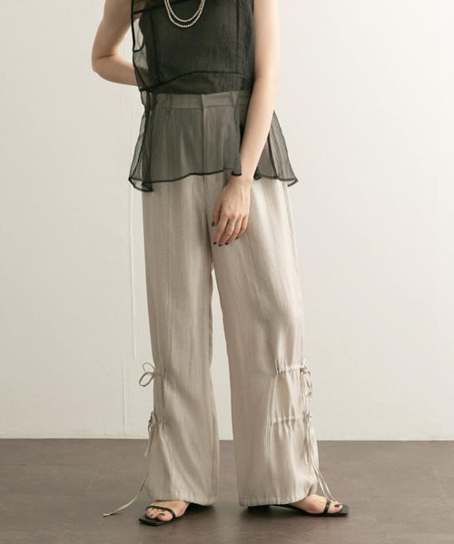 KBF（ケイビーエフ）の「シャイニーリボンパンツ（その他パンツ・レディース・ベージュ/グリーン・ONE）」の11枚目の写真