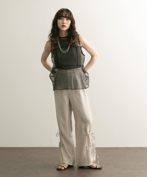 KBF（ケイビーエフ）の「シャイニーリボンパンツ（その他パンツ・レディース・ベージュ/グリーン・ONE）」の14枚目の写真