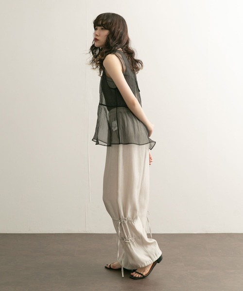 KBF（ケイビーエフ）の「シャイニーリボンパンツ（その他パンツ・レディース・ベージュ/グリーン・ONE）」の15枚目の写真