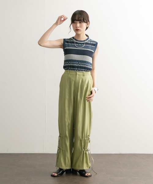 KBF（ケイビーエフ）の「シャイニーリボンパンツ（その他パンツ・レディース・ベージュ/グリーン・ONE）」の21枚目の写真