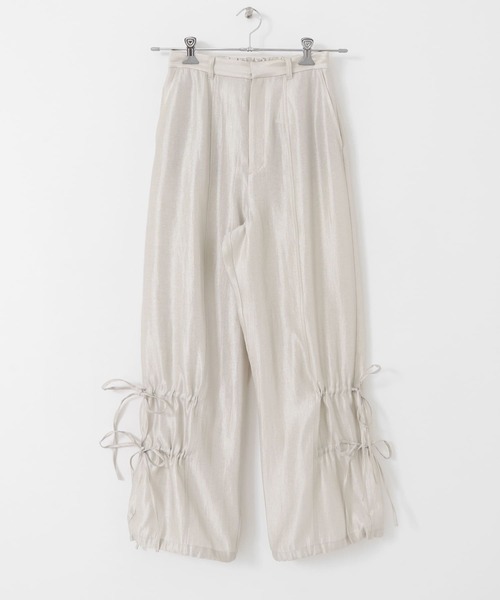 KBF（ケイビーエフ）の「シャイニーリボンパンツ（その他パンツ・レディース・ベージュ/グリーン・ONE）」の3枚目の写真