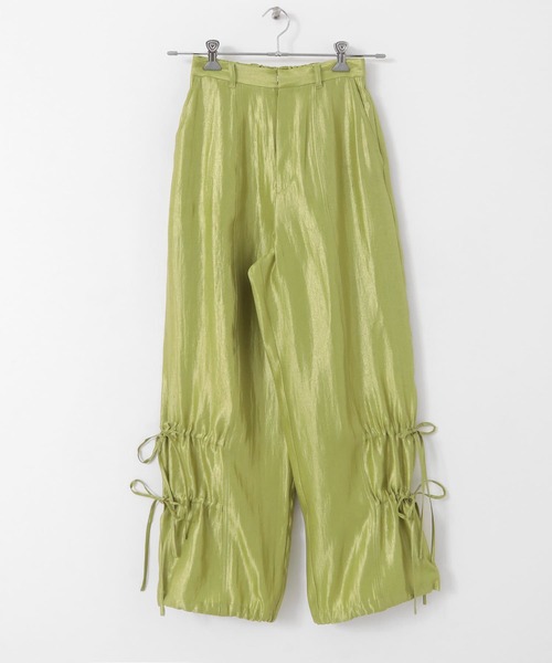 KBF（ケイビーエフ）の「シャイニーリボンパンツ（その他パンツ・レディース・ベージュ/グリーン・ONE）」の4枚目の写真